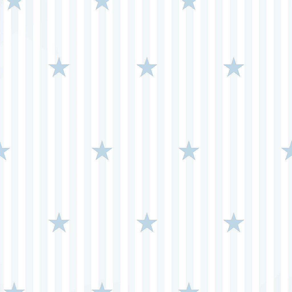 Papel de Parede Listras Estrelas Azuis