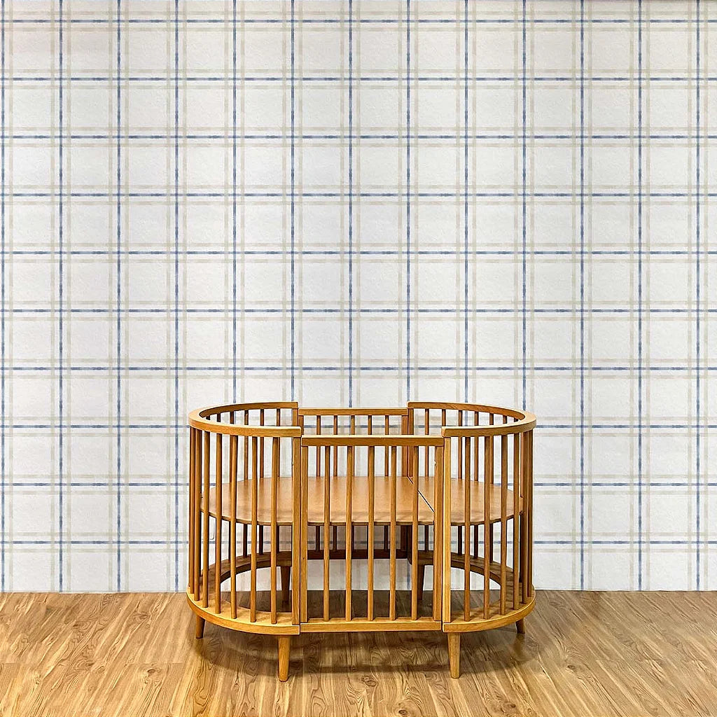 Papel de Parede Xadrez Cinza Blu