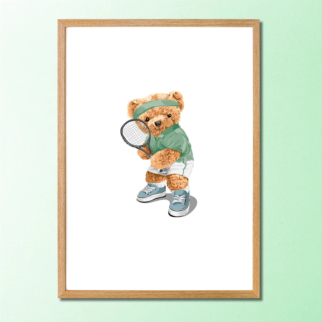 Kit Quadros Decorativos Ursos Esportes