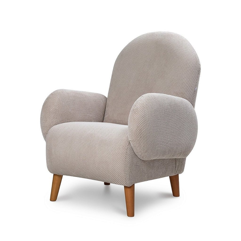 Poltrona Curve Pés Madeira Fixos (Sem Saia) - 521