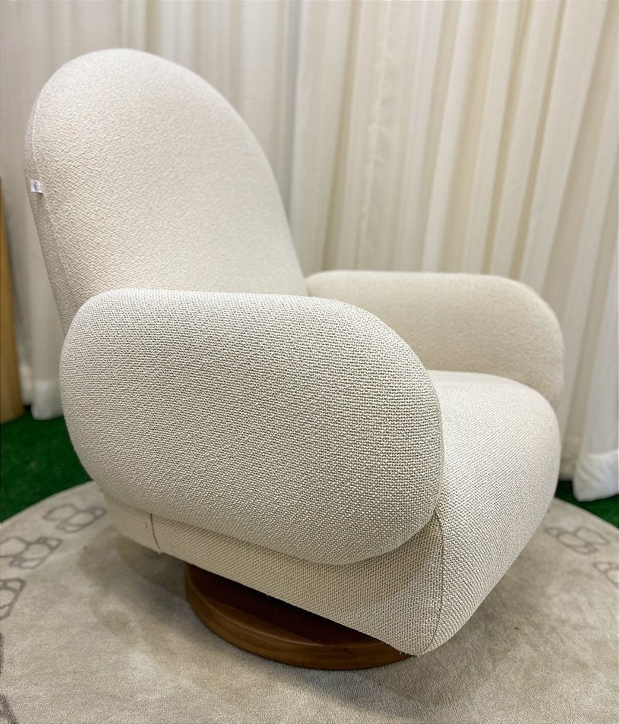 Poltrona Curve Disco Madeira com Balanço + Giro (Sem Saia) - 521