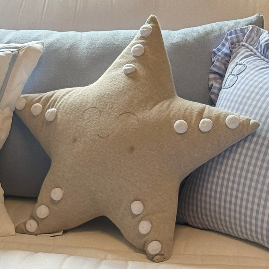 Almofadas Formato Tricot Fundo do Mar