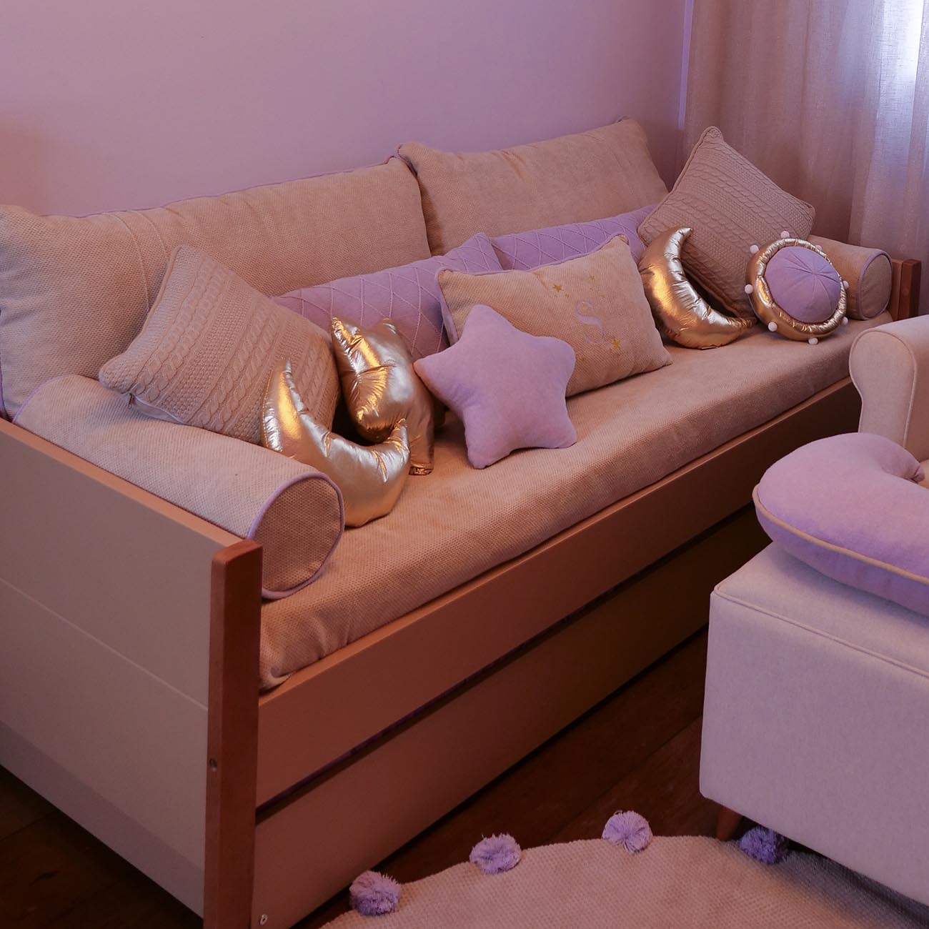 Kit de Cama Sarah - 8 Peças Personalizado com Inicial