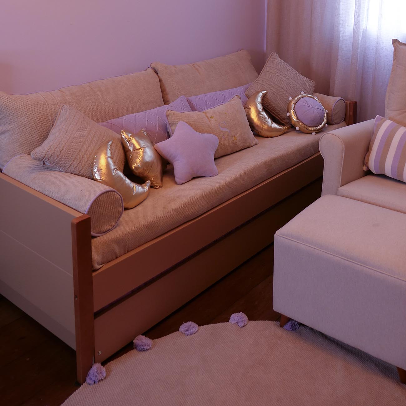 Kit de Cama Sarah - 8 Peças Personalizado com Inicial