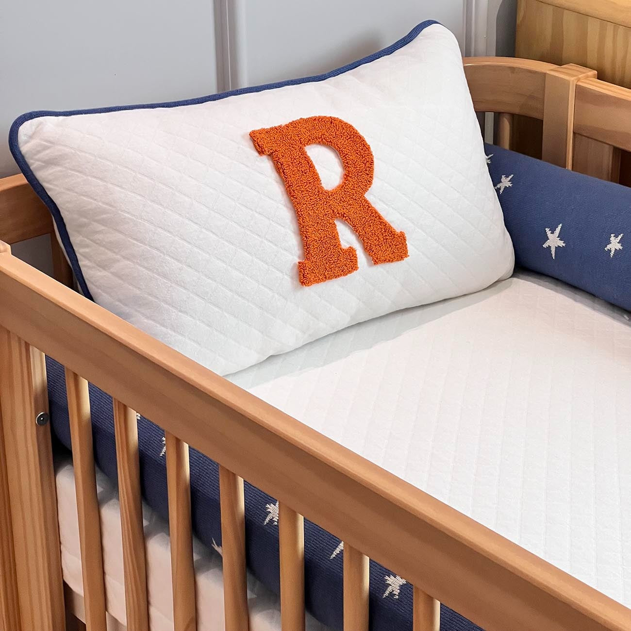 Kit Berço Estrelas Astronauta 5 Peças Personalizado com Inicial