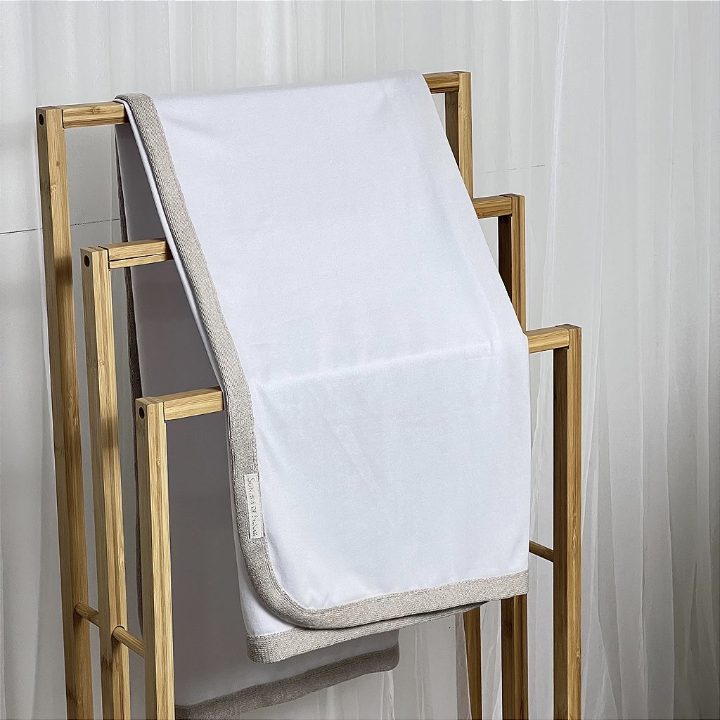 Cueiro Toque de Seda com Tricô - Cores Neutras