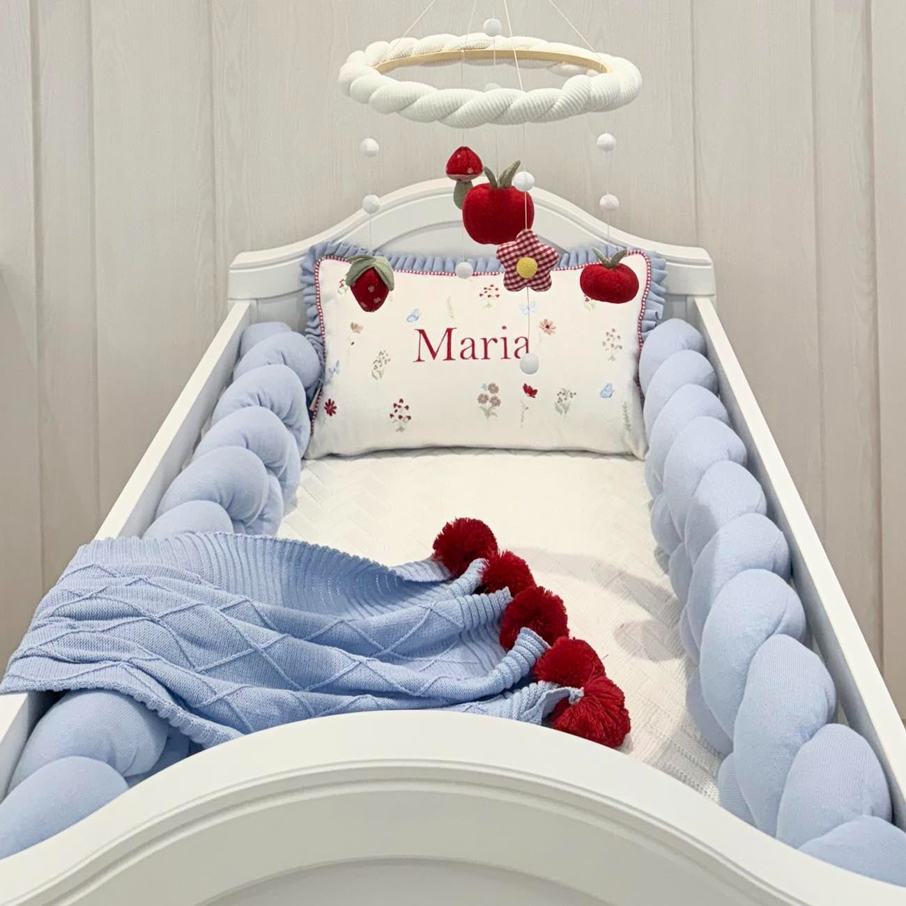 Kit berço Maria com nome Personalizada 3 peças