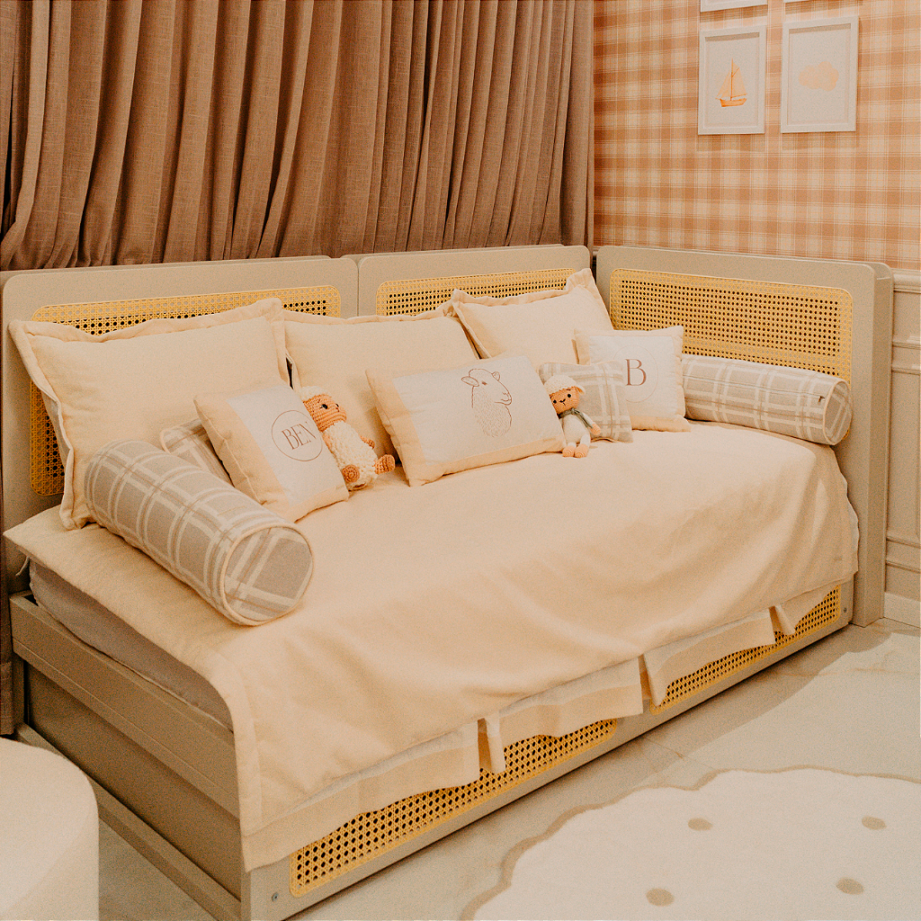 Kit Cama Solteiro Personalizado Benjamin - 7 Peças