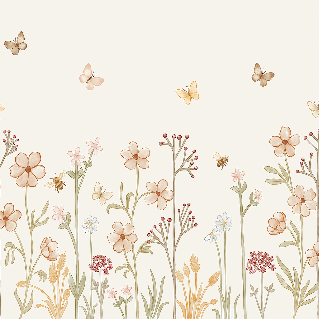 Papel de Parede Poema painel off white