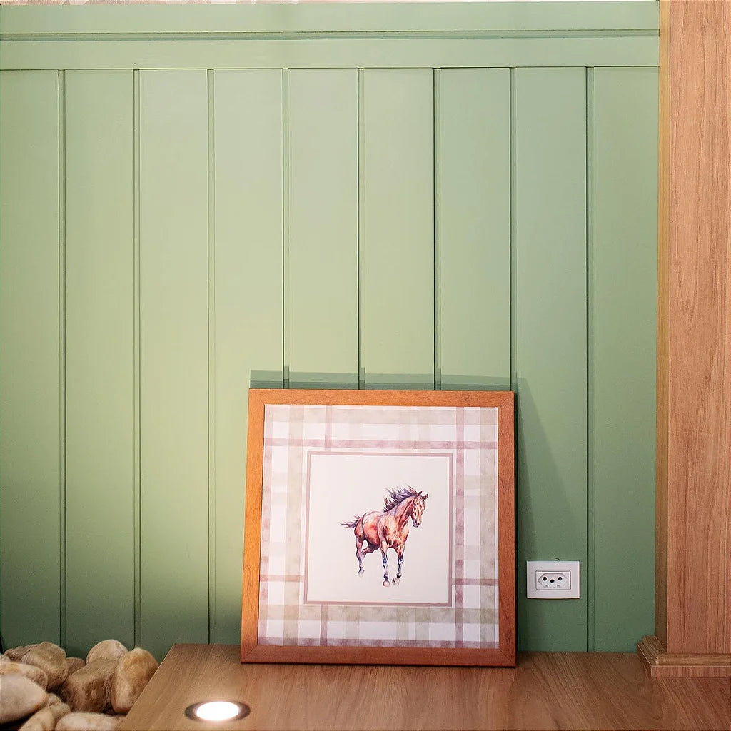 Quadros Decorativos Cavalo Xadrez Verde