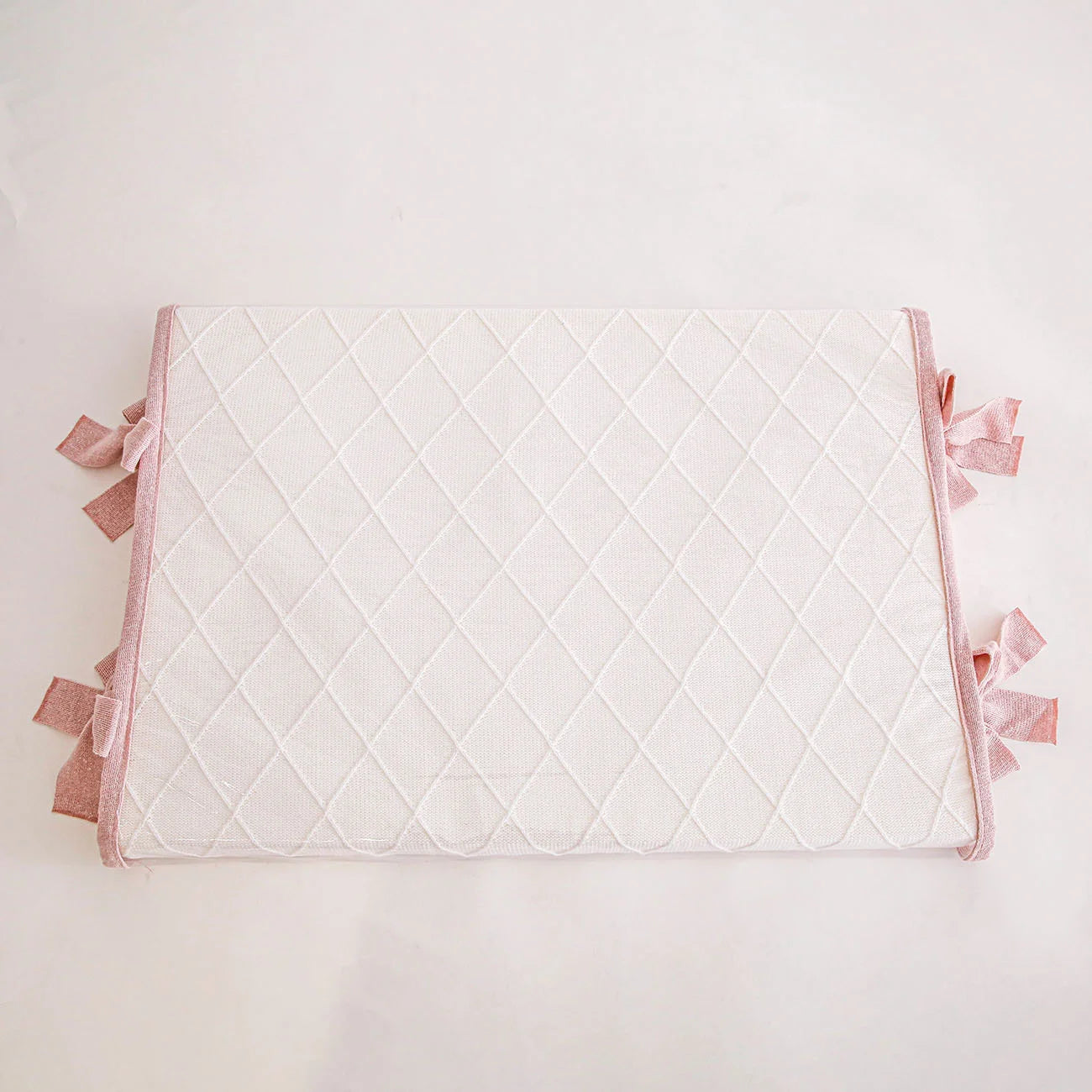 Trocador Reto em Tricot Losango Branco