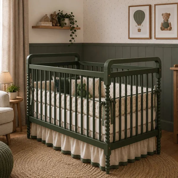 Berço Infantil Madeira Maciça Dot – Design Clássico para Quarto de Bebê - 521
