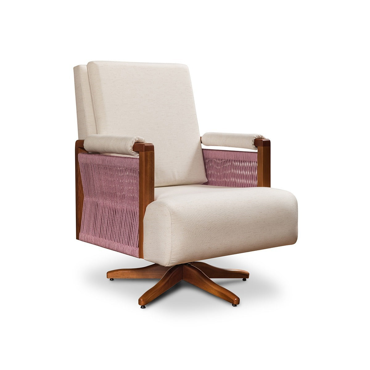 Poltrona Vivre Base Balanço + Giro Madeira (Sem Saia) - 521