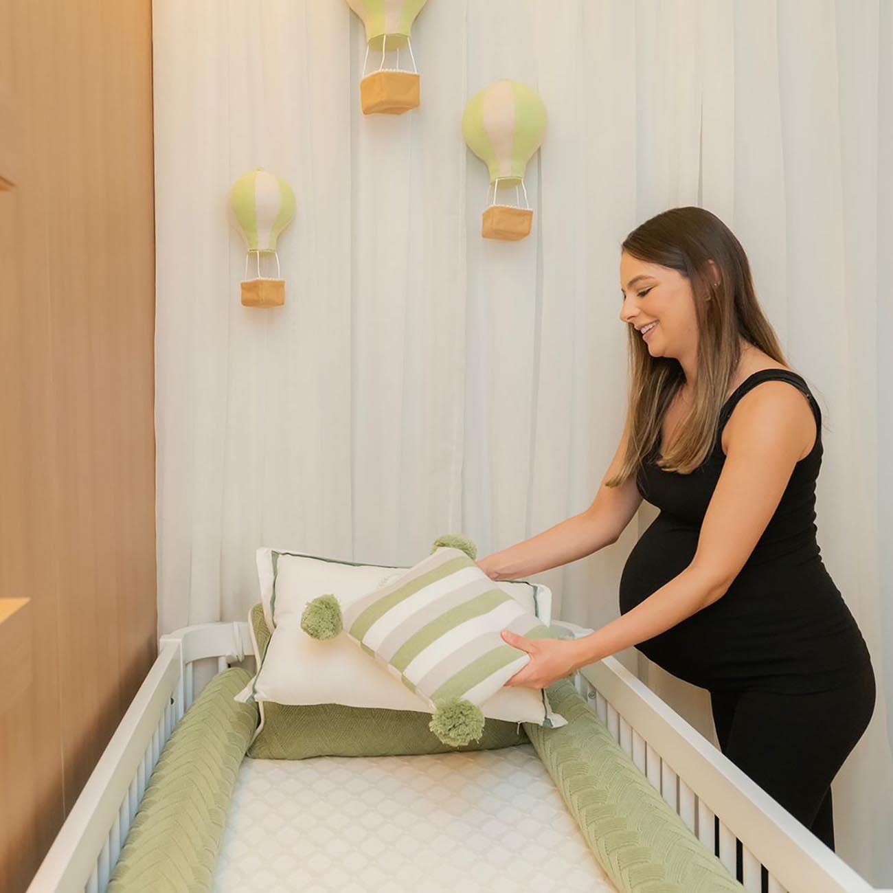 Kit Berço Pietro Tricô Personalizado com Nome Bordado - 7 Peças