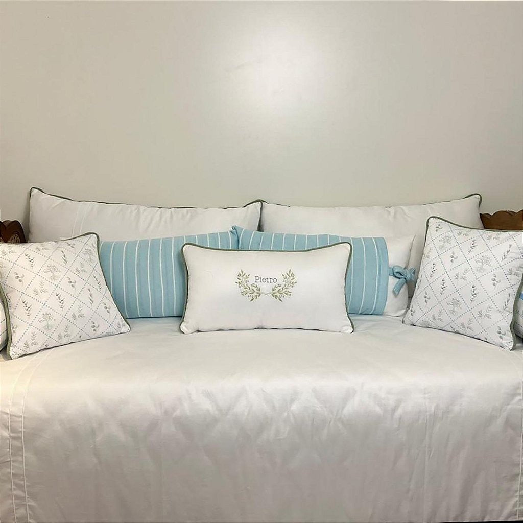 Kit de Cama Pietro Percal - 8 Peças Personalizado com Nome